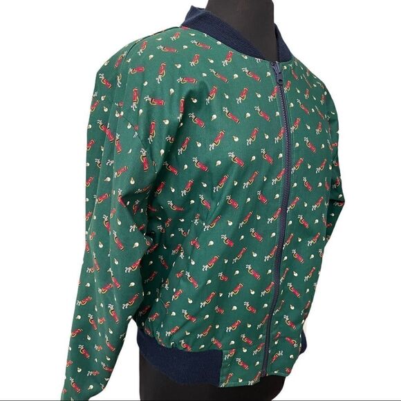 Vintage Vera Bradley Golf Club Print Reversible Bomber Jacket Size S - Picture 6 of 12